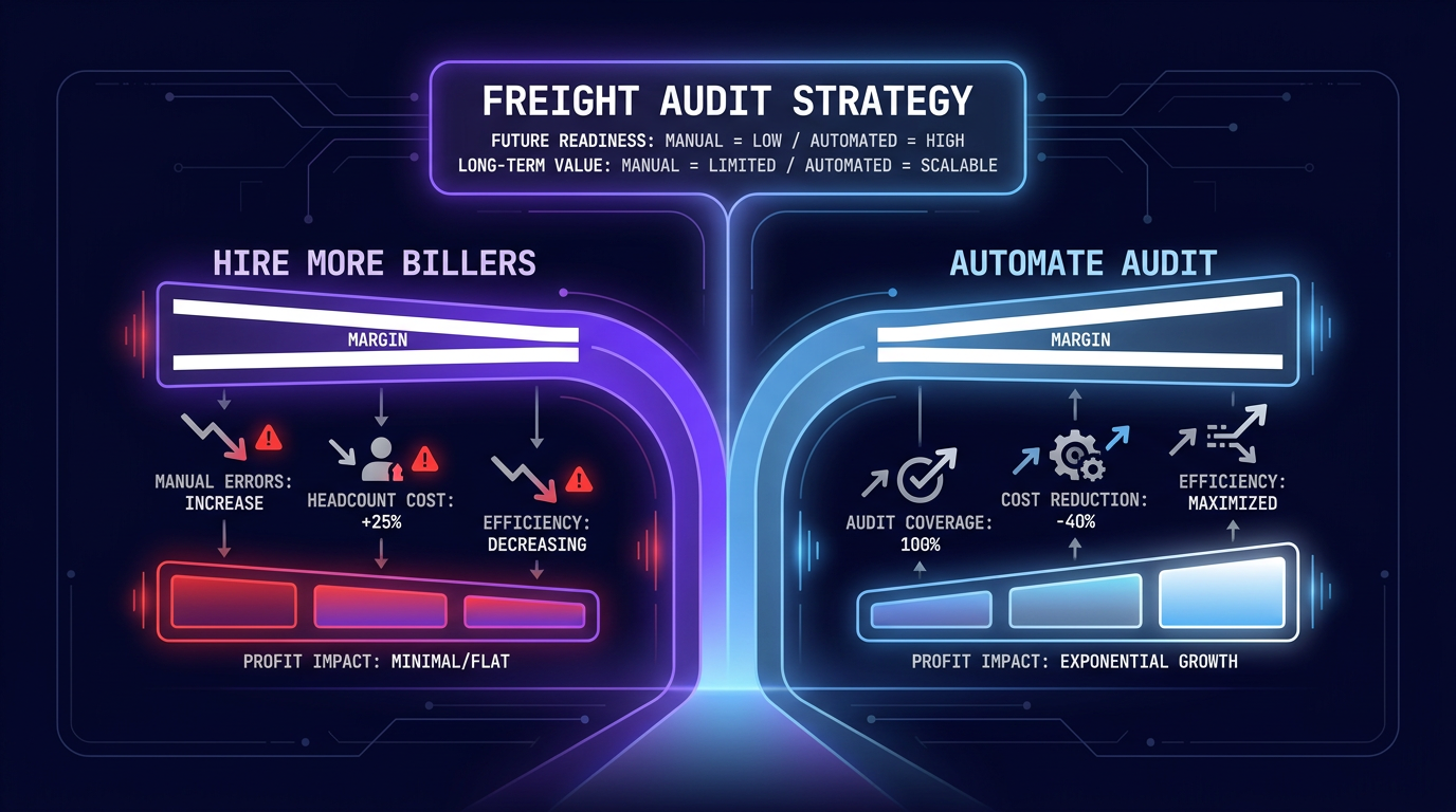 Option A hire more billers vs Option B automate audit