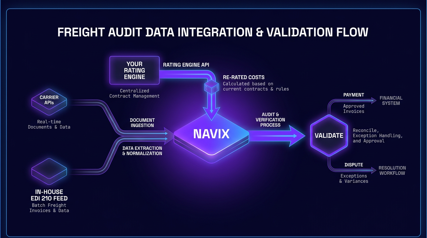 Navix LTL integration: EDI 210, carrier APIs, Rating Engine API