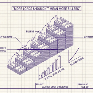 Navix illustrated blog header: More loads shouldn't mean more billers