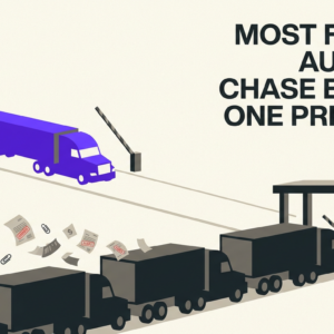 Navix illustration for the freight audit companies article. Headline: MOST FREIGHT AUDITORS CHASE ERRORS. ONE PREVENTS.